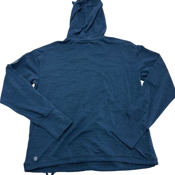 Adidas Hooodie Womens Small Blue Rush Crew Essentials Slub Hoodie - Picture 4 of 10